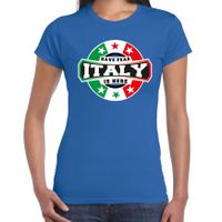 Have fear Italy is here / Italie supporter t-shirt blauw voor dames - thumbnail