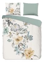Good Morning Dekbedovertrek "bloemen" - Wit - (200x200/220 cm) - Katoen