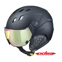 CP Corao+ Carbon skihelm zwart mat met meekleurend & polariserend vizier (3 Keuzes) - zeer veilig CP Corao+ Carbon skihelm zwart mat met meekleurend & polariserend vizier (3 Keuzes) - zeer veilig