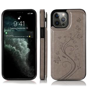 iPhone XS Max hoesje - Backcover - Pasjeshouder - Portemonnee - Bloemenprint - Kunstleer - Grijs