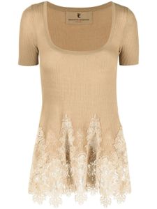 Ermanno Scervino blouse à détails en dentelle - Tons neutres