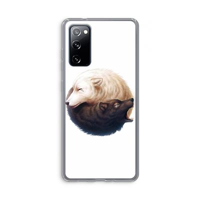 Yin Yang Wolves: Samsung Galaxy S20 FE / S20 FE 5G Transparant Hoesje