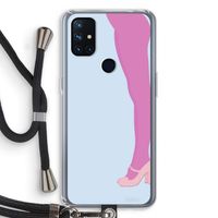 Pink panty: OnePlus Nord N10 5G Transparant Hoesje met koord Pink panty: OnePlus Nord N10 5G Transparant Hoesje met koord