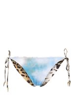 Roberto Cavalli bas de bikini réversible à fleurs - Bleu