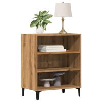 Dressoir 57x35x75 cm bewerkt hout artisanaal eikenkleurig