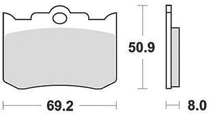 TRW Brake pad mcb 653 rq organic racing