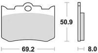 TRW Brake pad mcb 653 rq organic racing