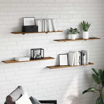 Boekenplank Bord 4 pcs Bruin 100 x 40 x 1.5cm Spaanplaat