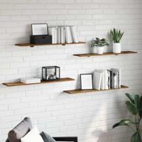 Boekenplank Bord 4 pcs Bruin 100 x 40 x 1.5cm Spaanplaat