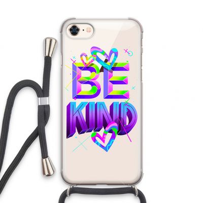 Be Kind: iPhone 8 Transparant Hoesje met koord