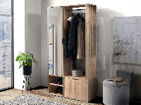 Vestiaire VICTORIEN artisan eik met spiegel Vestiaire VICTORIEN artisan eik met spiegel