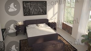 Standaard boxspringset 140 x 200 cm- stofkleur 7012