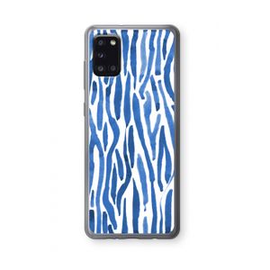 Blauwe nerven: Samsung Galaxy A31 Transparant Hoesje
