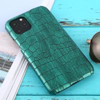 Voor iPhone 11 Pro schokbestendige krokodil textuur beschermhoes (groen)