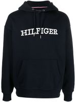 Tommy Hilfiger hoodie à logo brodé - Bleu