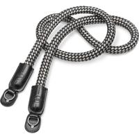 Leica 14719 Carrying Strap, round braided rayon & leather cord, black / white