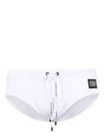 Dolce & Gabbana logo-plaque swimming trunks - Blanc - thumbnail