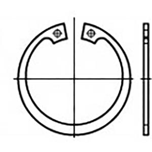 TOOLCRAFT TO-9985251 Zekeringsringen DIN 472 Verenstaal 25 stuk(s)