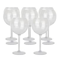 Gin tonic glas/cocktailglas - 12x - transparant - onbreekbaar kunststof - 650 ml