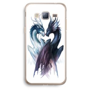 Yin Yang Dragons: Samsung Galaxy J3 (2016) Transparant Hoesje