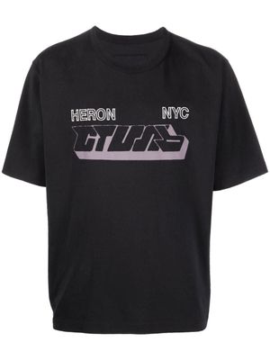 Heron Preston t-shirt en coton à imprimé Heron - Noir