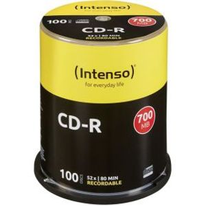 1x100 Intenso CD-R 80 / 700MB 52x Speed. Cakebox