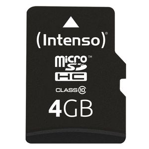 Intenso microSDHC 4GB Class 10 geheugenkaart incl. SD adapter