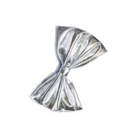 Zilver vlinderstrikje glimmend - thumbnail