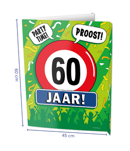 Raambord 60 Jaar Verjaardag (60x45cm)