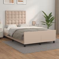 Bedframe zonder matras 120x190 cm kunstleer cappuccinokleurig