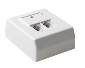 CAT5E UTP wandcontactdoos opbouw LSA+