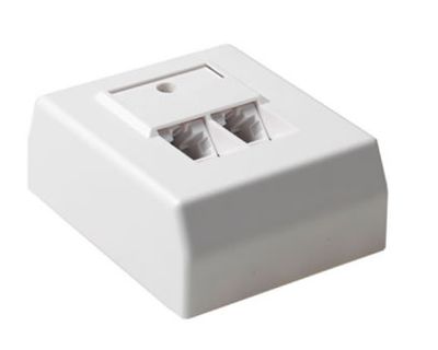 CAT5E UTP wandcontactdoos opbouw LSA+