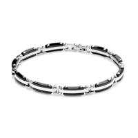 Radiant RH000002 Zwart Zilverkleurig Heren armband