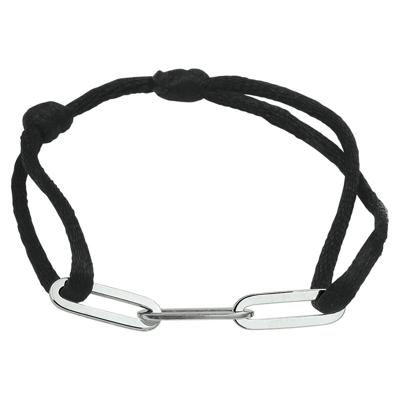 Satijnen Armband met Verguld Zilveren Element - Verstelbaar 13-26 cm, 40x5 mm