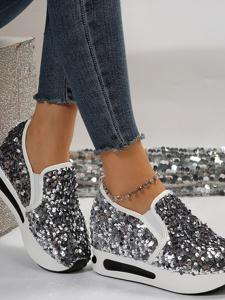 Plain Glitter Casual Shoes