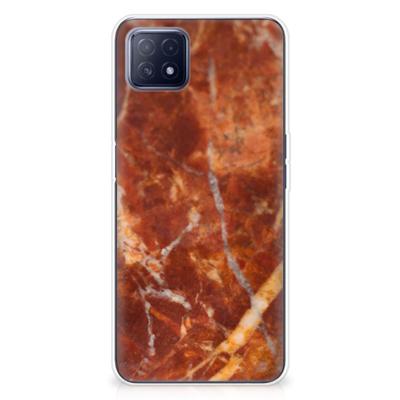 OPPO A53 5G | OPPO A73 5G | TPU | Siliconen hoesje | Marmer Bruin