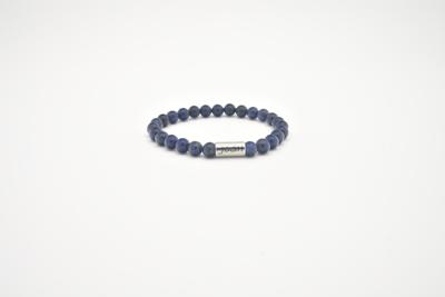 JOSH Heren Armband met Natuursteen Matt Lapis Lazuli | 09313-BRA