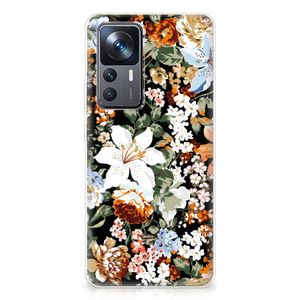 TPU Case voor Xiaomi 12T | 12T Pro Dark Flowers