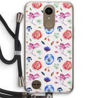 Bloemetjes: LG K10 (2017) Transparant Hoesje met koord Bloemetjes: LG K10 (2017) Transparant Hoesje met koord