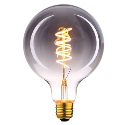 Globe LED 80mm spiraal rookglas 9W dimbaar