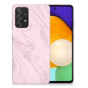 Samsung Galaxy A52 (5G/4G) TPU Siliconen Hoesje Marble Pink - Origineel Cadeau Vriendin