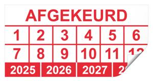 Keuringssticker afgekeurd rechthoek 50 x 25 mm - 500 stuks (op rol)