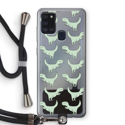 Dinos: Samsung Galaxy A21s Transparant Hoesje met koord