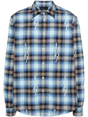 AMIRI chemise en flanelle à carreaux - Bleu