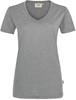 Hakro 181 Women's V-neck shirt MIKRALINAR® - Mottled Grey - L