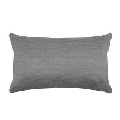 Stof Textile sierkussen Bea - grijs - 30 x 50 cm - bank kussens - polyester