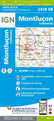 Wandelkaart - Topografische kaart 2428 SB - Serie Bleue Montluçon | IGN - Institut Géographique National Wandelkaart - Topografische kaart 2428 SB - Serie Bleue Montluçon | IGN - Institut Géographique National