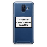 I'm dope: Samsung Galaxy A6 (2018) Transparant Hoesje