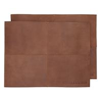Hide en Stitches Lederen Placemats 2 Stuks Bruin Hide en Stitches Lederen Placemats 2 Stuks Bruin