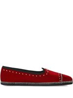 Giuseppe Zanotti mocassins à détails de clous - Rouge